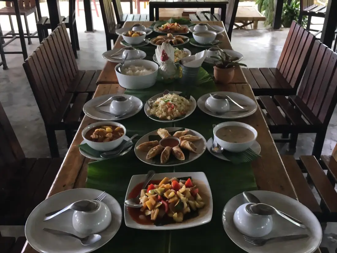 Thai lunch served at the panoramic restaurant during the quad tour